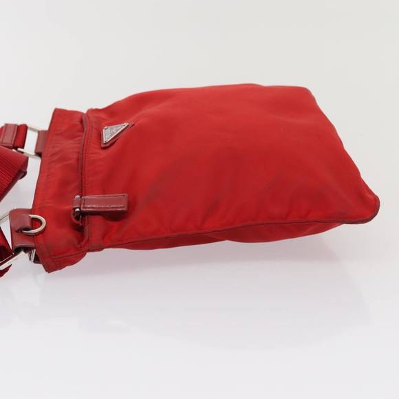 PRADA Shoulder Bag Nylon Red Auth 83691 - Picture 4 of 16